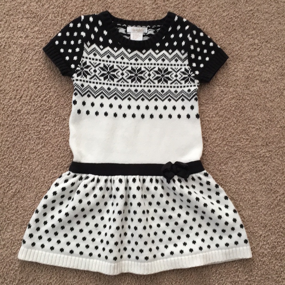 Girl's Short Sleeve Sweater Dress